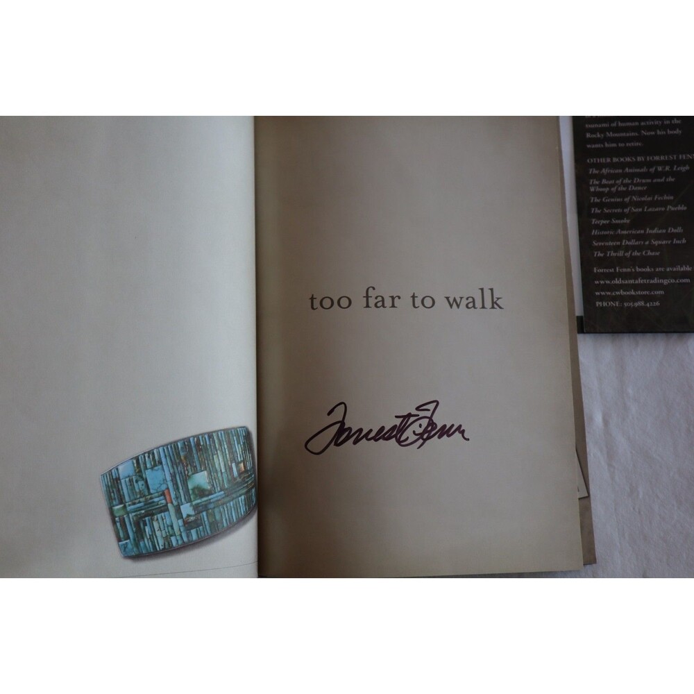 TOO FAR TO WALK Forrest Fenn SIGNED First Edition Printing One Horse Land Cattle - Picture 2 of 13